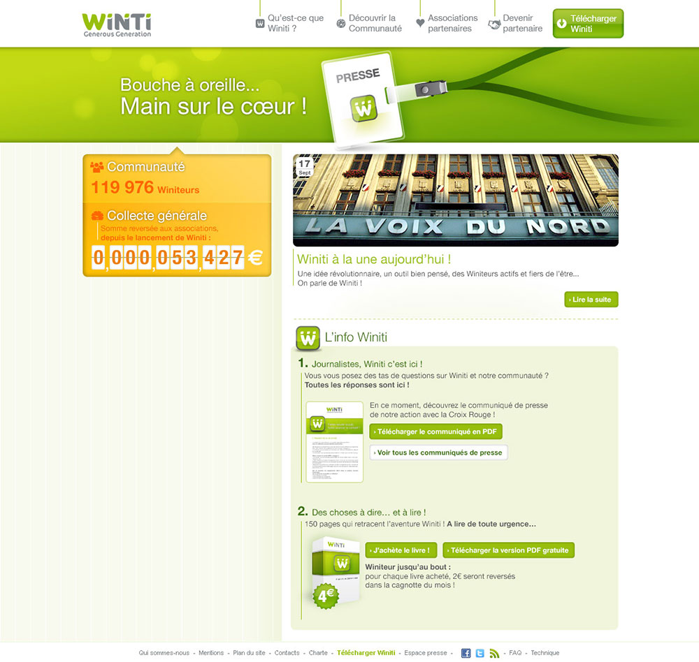 Web design Winiti adblock caritatif
