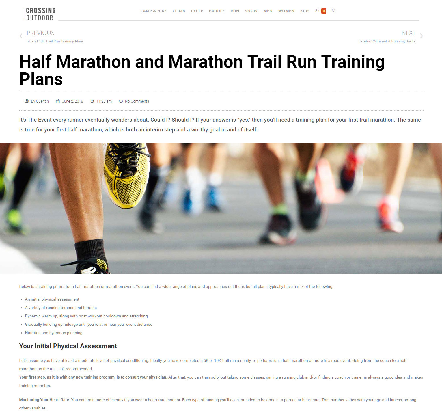 Webdesign site eCommerce Crossing Outdoors