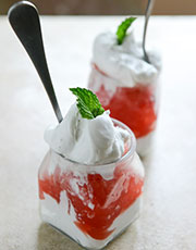 Boozy watermelon granitas