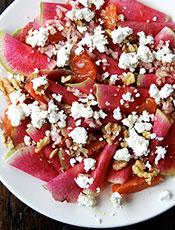 Watermelon Orange Goat Cheese Salad