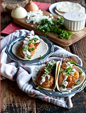 Beer Battered Shrimp Tacos