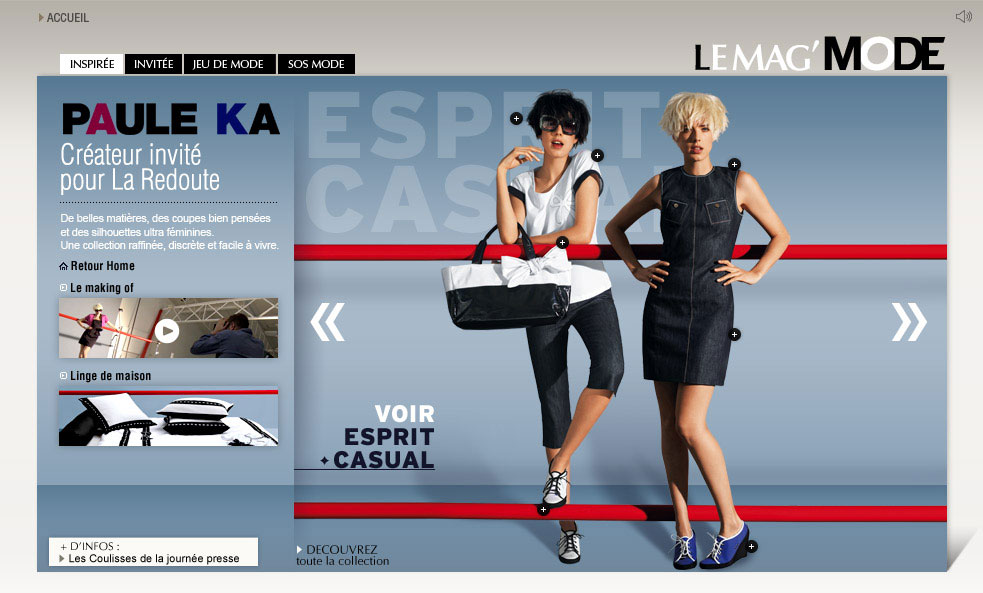 Web design Mag Mode fashion designer Paule Ka